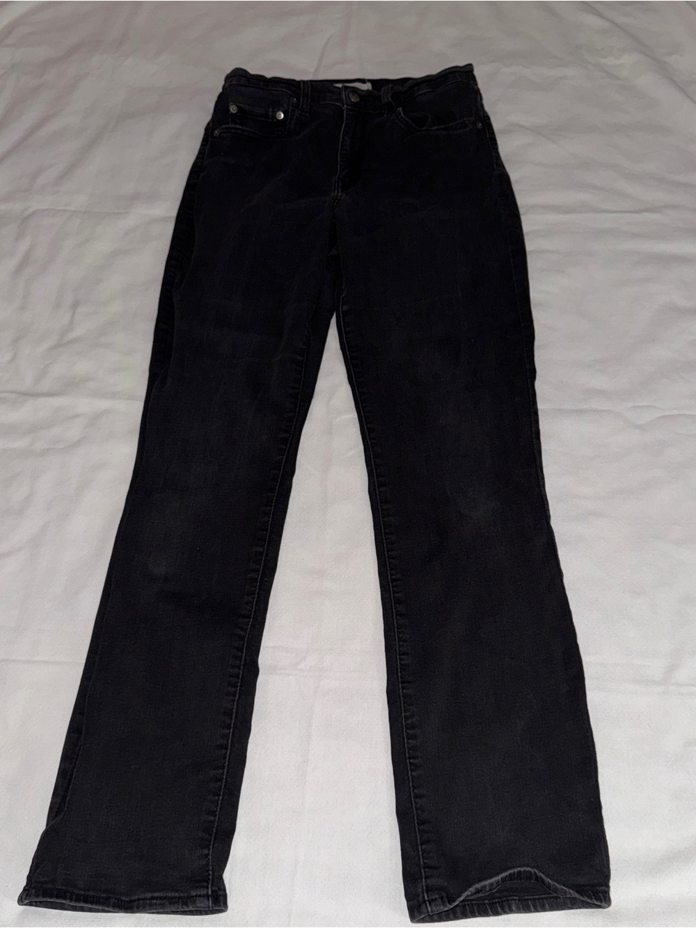 Levi's Women's High-Rise Black Straight-Leg Jeans